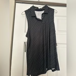 Nike Dri Fit Sleeveless Women’s Golf Shirt Polo polka dots